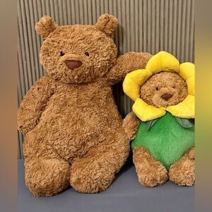 Jellycat Bartholomew Bear Huge & Medium bundle Authentic